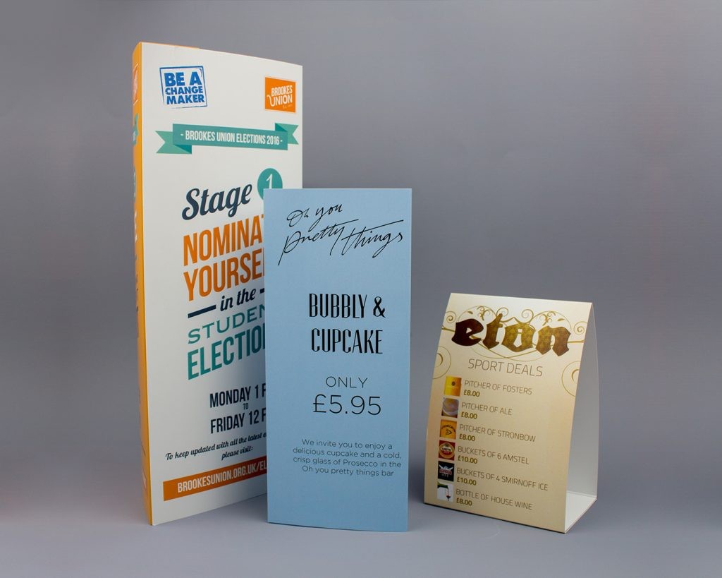 Table Tents Printing Southampton